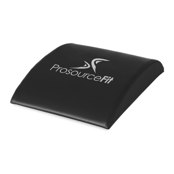 PROSOURCEFIT ABDOMINAL MAT Instruction Manual & Exercise Manual