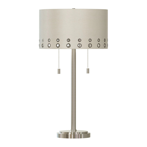 User Manuals: Quoizel LWS3233F1 Silver Table Lamp