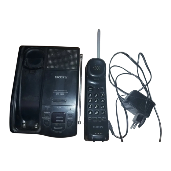 Sony SPP-A250 Operating Instructions Manual