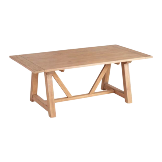 World Market LEONA FARMHOUSE EXT DINING TABLE 542375 Assembly Instructions Manual