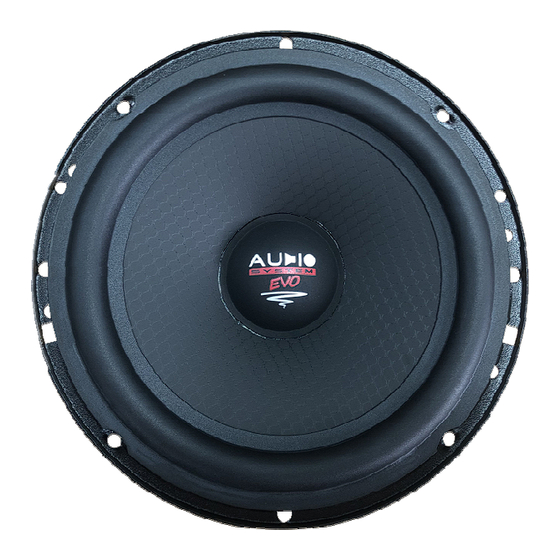 Audio System EVO 3 HX 165 SQ-4 User Manual