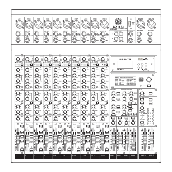 Topp Music Gear MX1642 User Manual