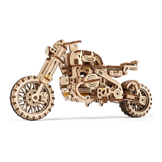 UGEARS Scrambler UGR-10 with sidecar Assembly Instructions Manual