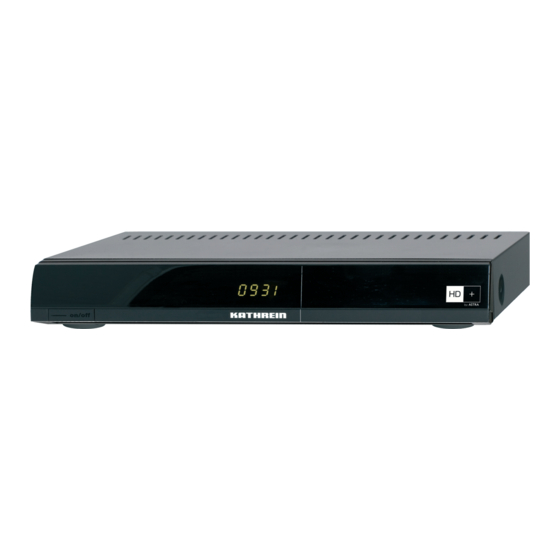 Kathrein UFS 931sw/HD+ Operating Manual