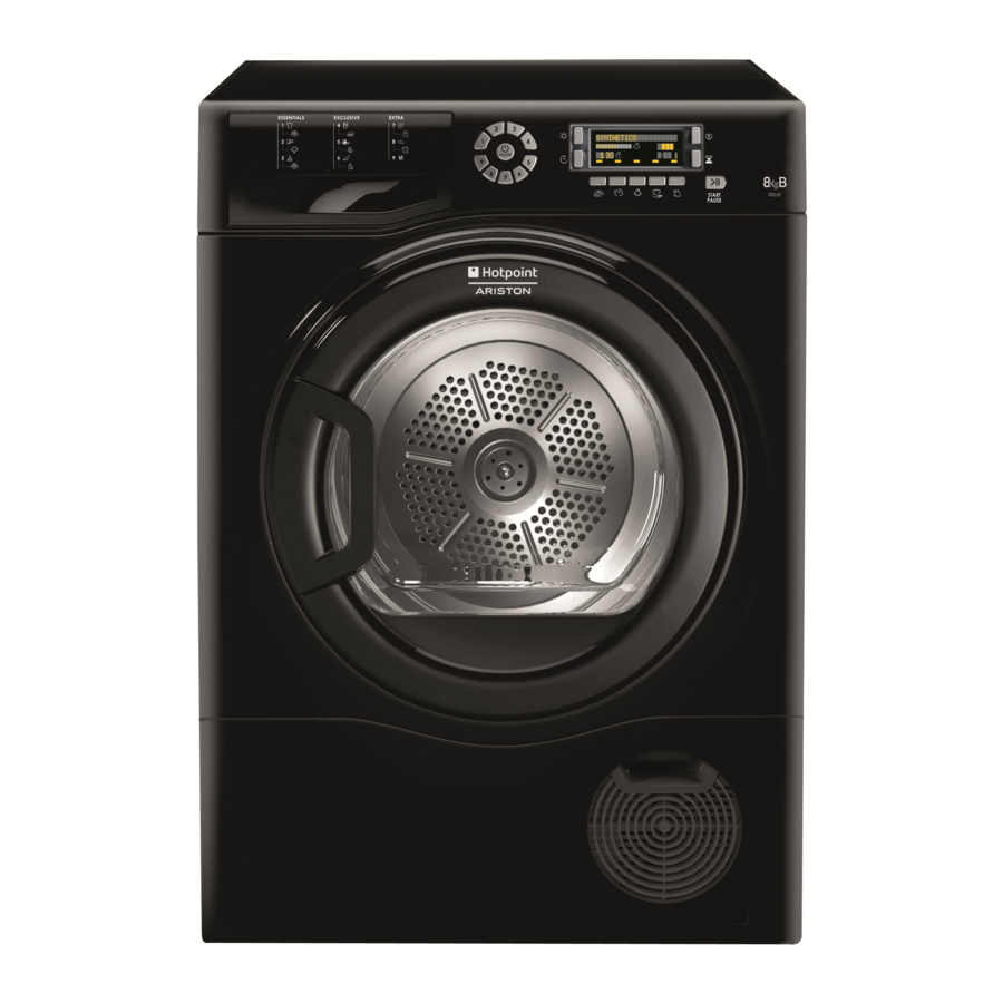 Hotpoint Ariston TCD 87 Instruction Booklet