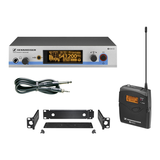 Sennheiser evolution wireless G3 500 Series Instruction Manual