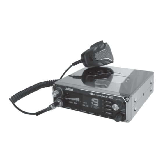 Uniden Bearcat 880 CHR Owner's Manual