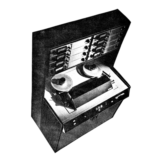 Ampex MASTER-MAKER MM-1000 Training Manual