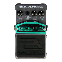 Rocktron Reaction Digital Delay Instruction Manual
