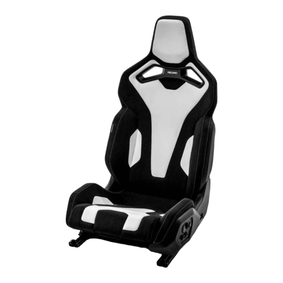 RECARO SPORT Operating Instructions Manual