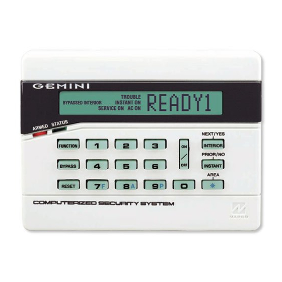 NAPCO GEM-RP2ASe2 Operating Manual