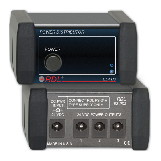 RDL EZ Series Installation And Operation Manual