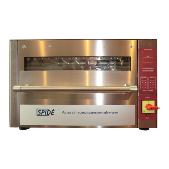 User Manuals: Spide HA06 Reflow Oven