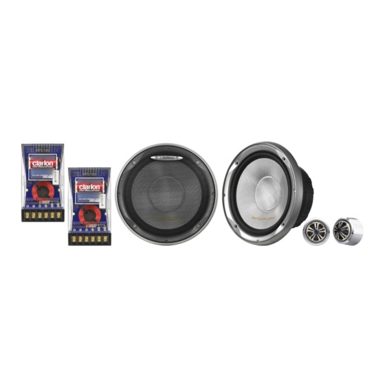 Clarion SRS1685 Installation/Wire Connection Manual