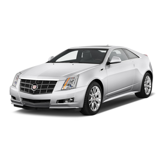 Cadillac CTS 2012 Quick Manual
