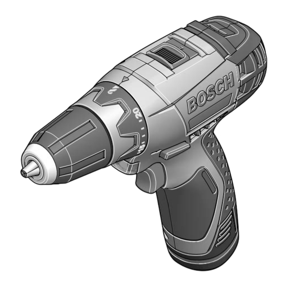 Bosch GSR 10,8 V-LI-2 Professional Original Instructions Manual