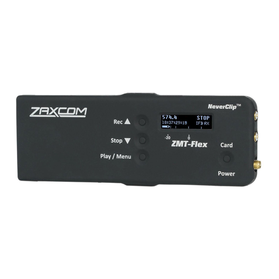 Zaxcom ZMT-421 Manuals