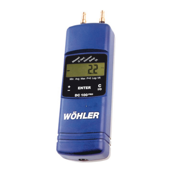 Wohler DC 100PRO Manual