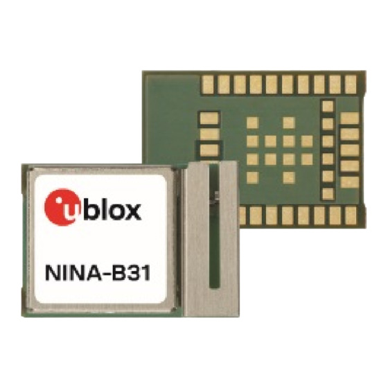 Ublox NINA-B31 Series Getting Started