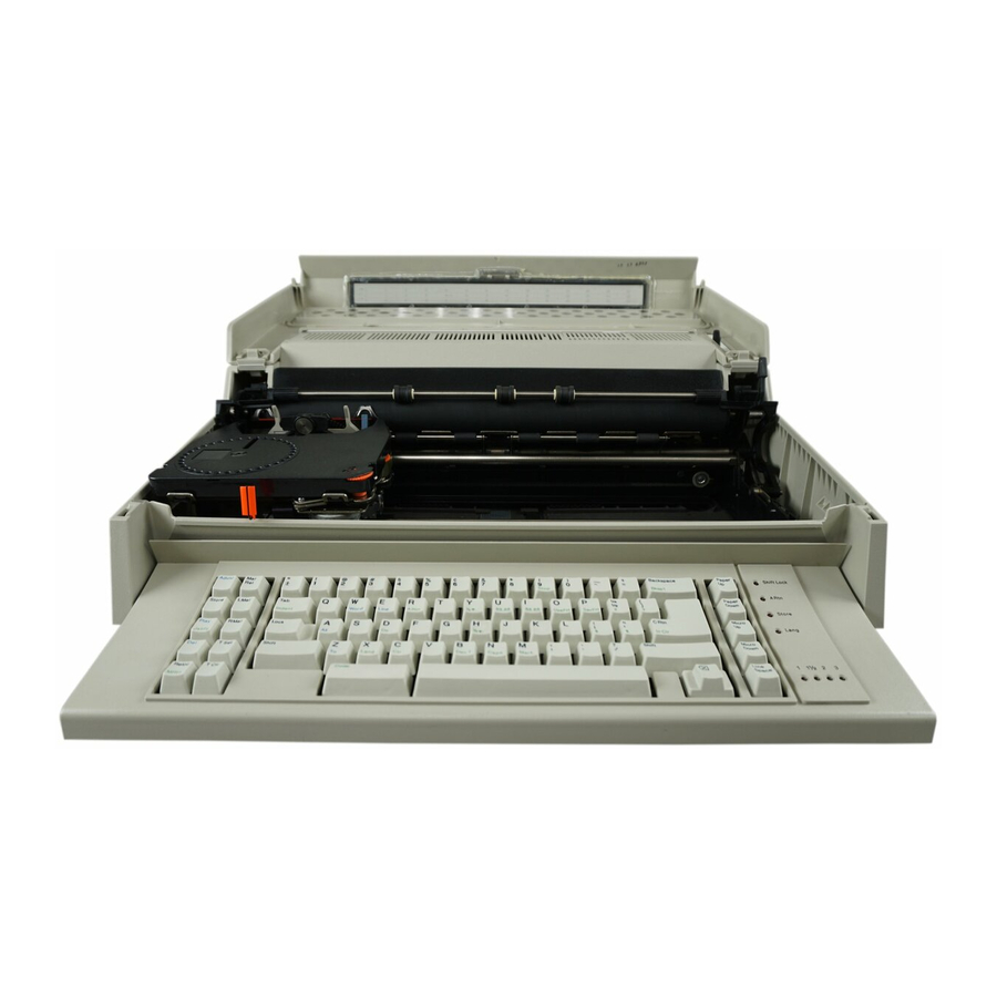 IBM 6 - Lexmark Wheelwriter 6 Professional Typewriter Manuals