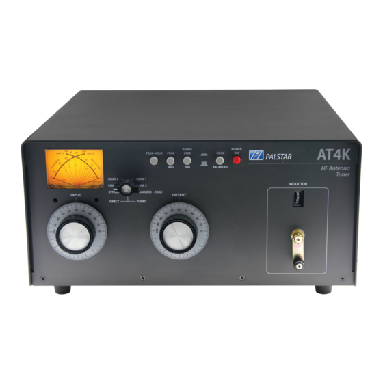 Palstar AT4K Owner's Manual