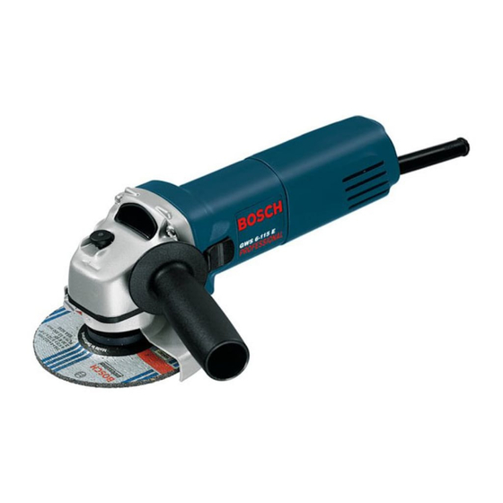 Bosch GWS 8-125CE Operating Instructions Manual