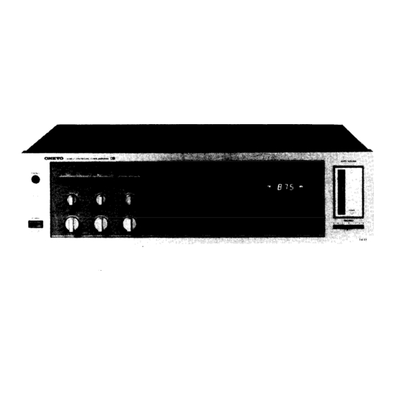 Onkyo TX-61 Service Manual