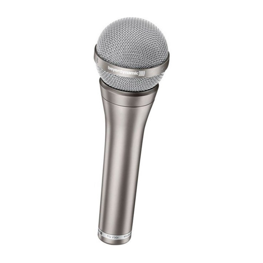Beyerdynamic TG V90 - Ribbon Microphone Manual