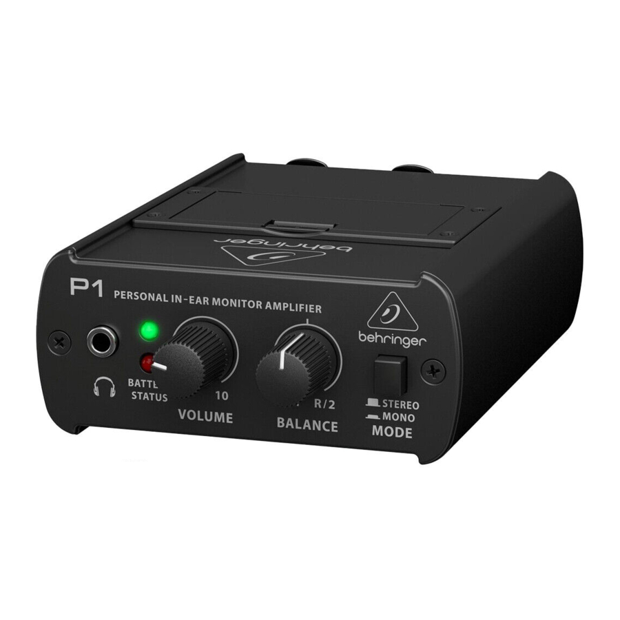Behringer POWERPLAY P1 Manual