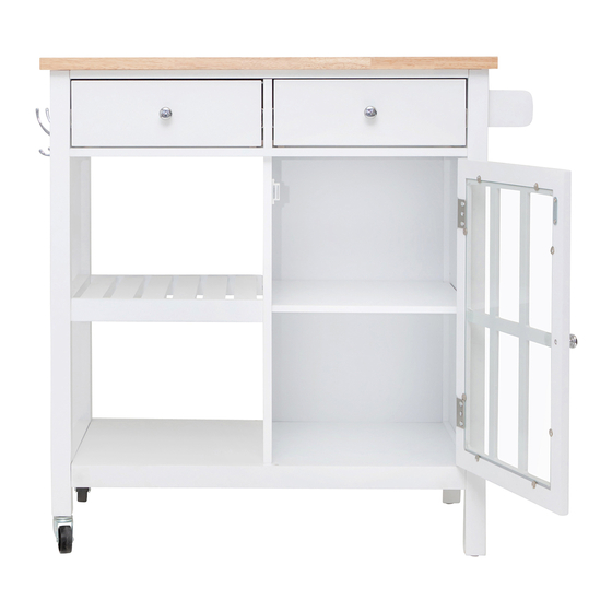 Meubilair Montauk Kitchen Island 1 Drawer 1 Door Manual