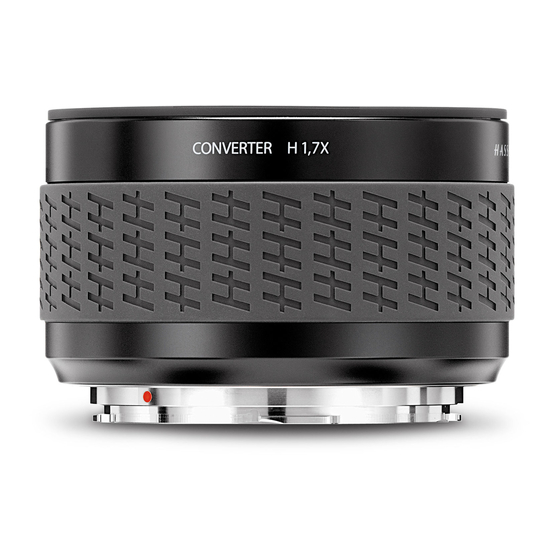 Hasselblad Converter H 1.7X Specification Sheet