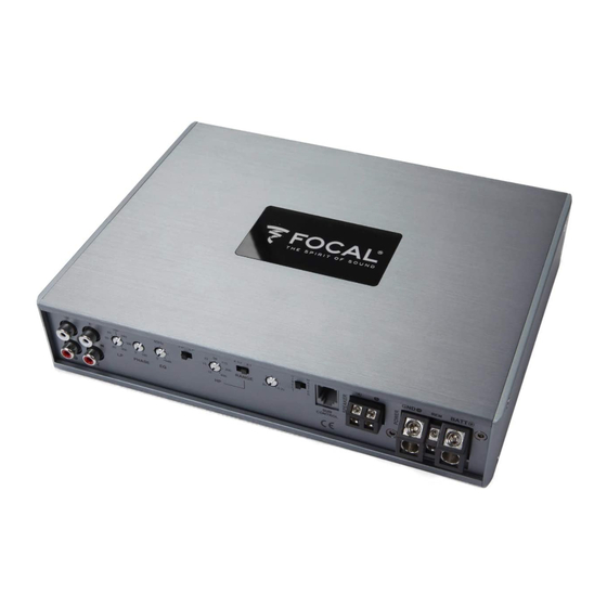 Focal FPD 900.1 Operation And Configuration Manual