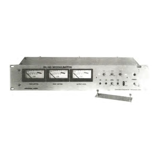 Universal Audio BL-40 Manuals