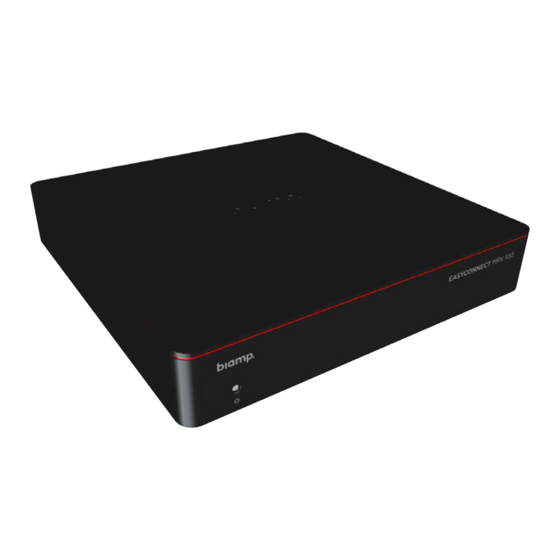Biamp EASYCONNECT MPX 100 Installation And Setup Manual