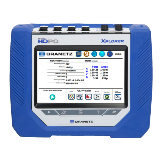 Dranetz Xplorer Quick Reference Manual
