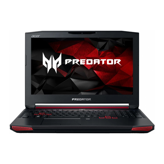 Acer Predator 15 User Manual