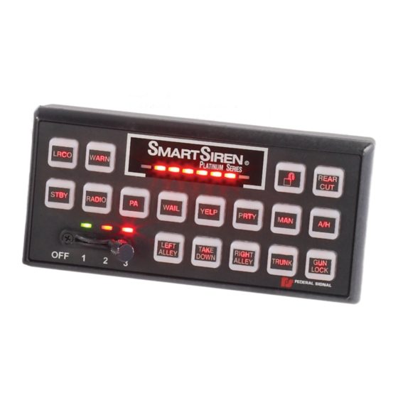 Federal Signal Corporation SmartSiren Platinum Series Software Manual