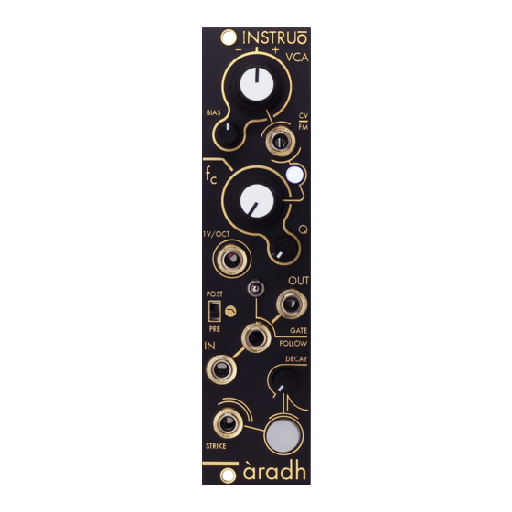 Instruo aradh Quick Start Manual