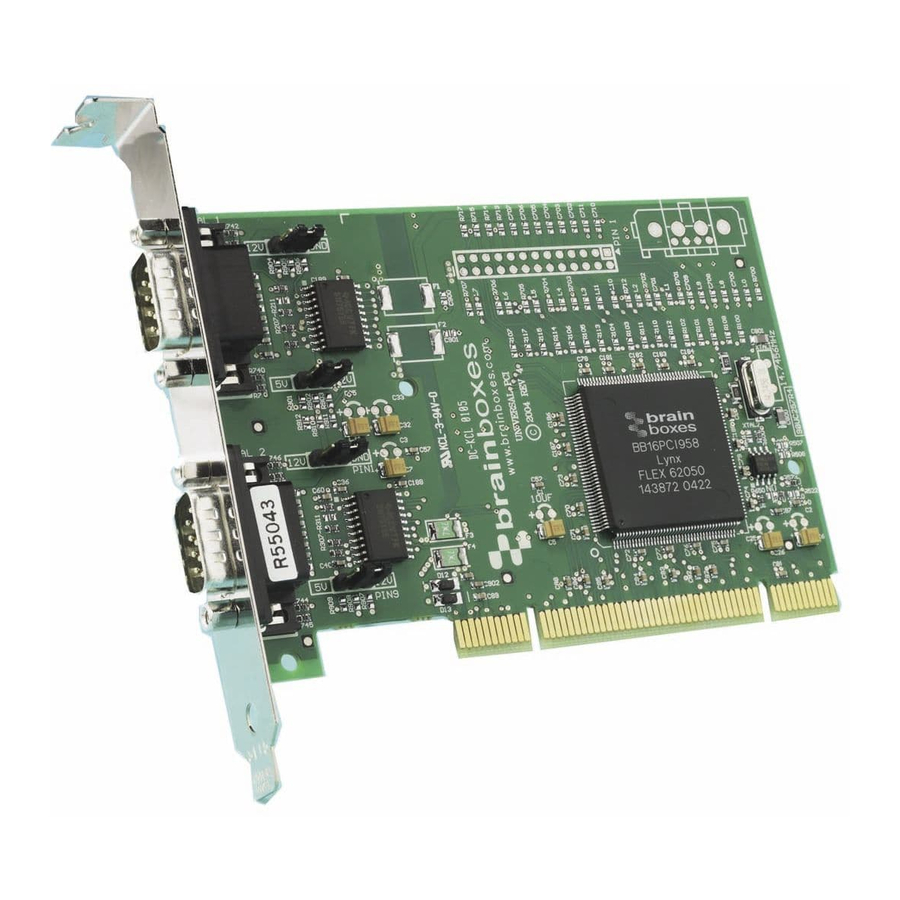 Brainboxes UP-869 Specification Sheet