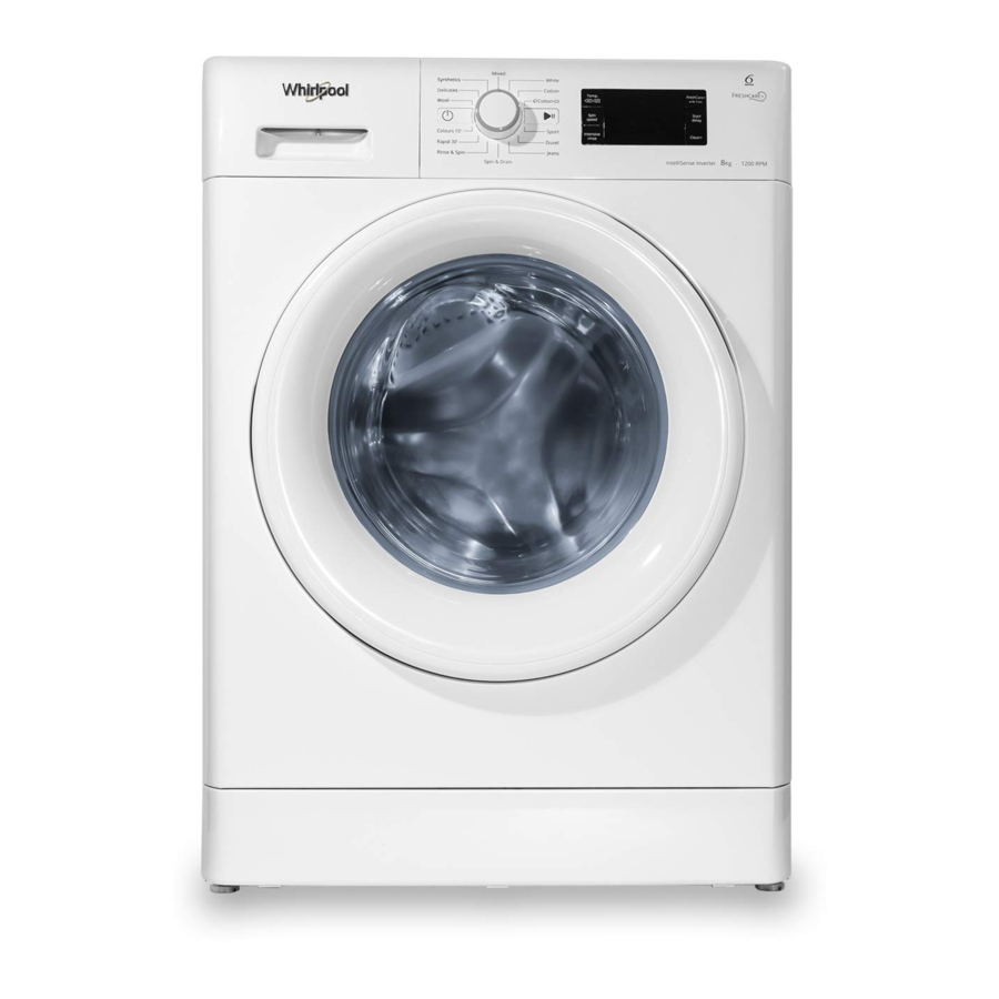 Whirlpool Front Loading Washing Machine Owners Manual