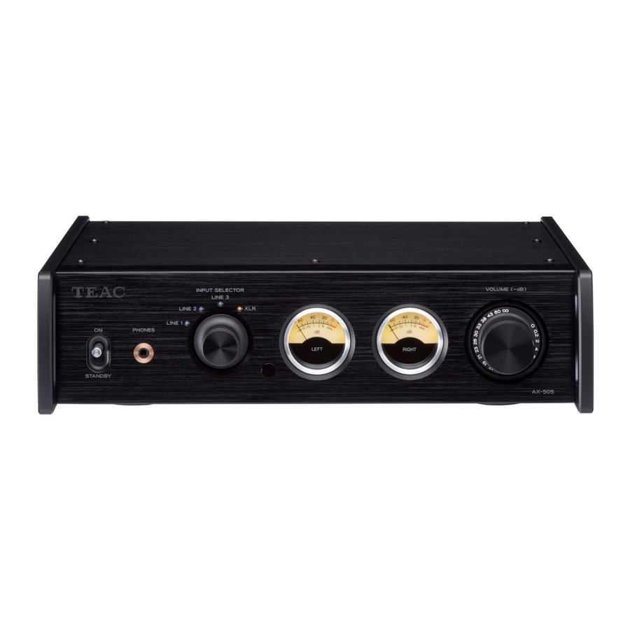 Teac AX-505 - Integrated Amplifier Manual