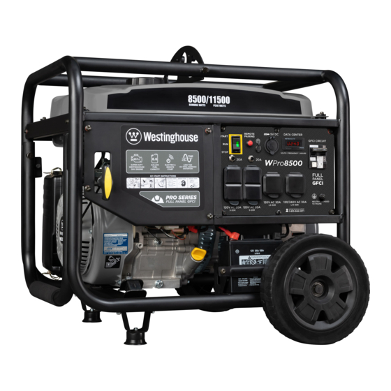 Westinghouse WPro8500 Quick Start Manual