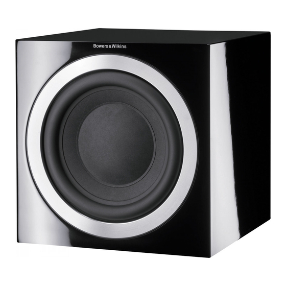 Bowers & Wilkins ASW10CM S2 Manual