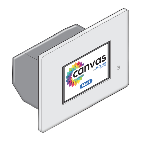 Acclaim Lighting Canvas User Manual