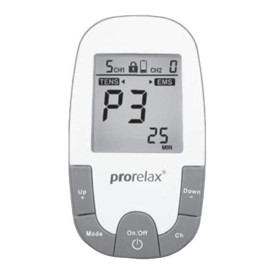 Prorelax TENS+EMS SUPER DUO Getting Started