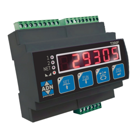 ADN pesage T200F Series Installation And User Manual