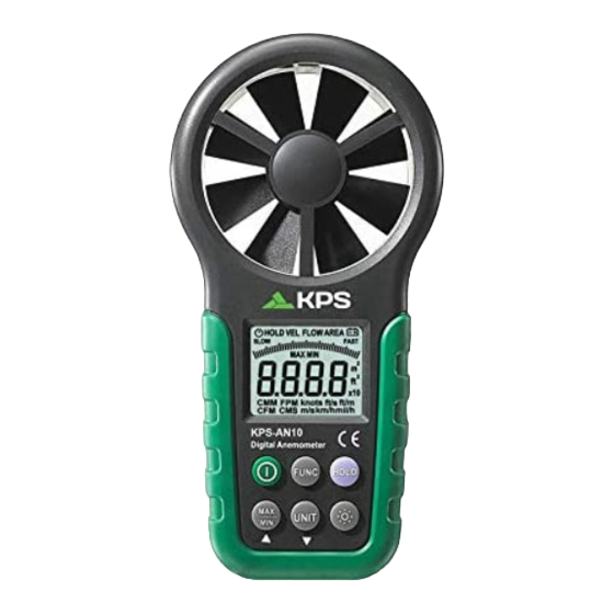 KPS KPS-AN10 Digital Anemometer Manuals