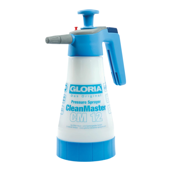 Gloria CleanMaster PERFORMANCE CM 12 Instructions For Use Manual