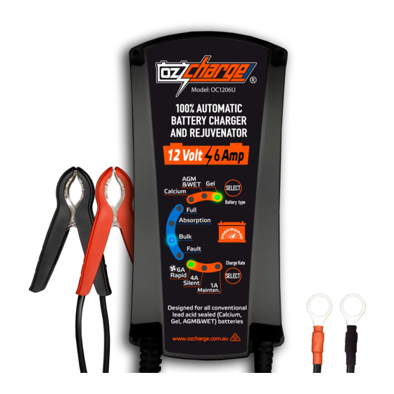 OZ Charge OC1206U Charger Maintainer Manuals