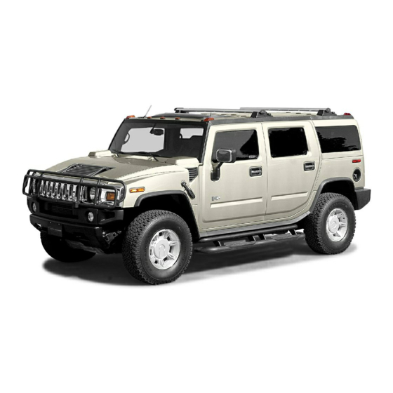 Hummer 2003 H2 Warranty And Owner Assistance Information